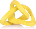LCCCK Infinity Knot Sculpture Yellow Knot Decor Object, Abstract Knick Knacks Coffee Table Modern Statue, Yellow Sculpture for Home Living Room Table Ornaments and TV Stand Bookshelf Decorative