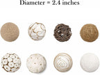 8pcs Decorative Balls for Centerpiece Bowls Filler Decor Orbs Spheres, 2 Inch Rattan Balls for Party Wedding Table Ornaments Decorative House Crafts Hanging DIY Accessories