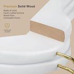 TOPIA HANGER Wooden Hangers 30 Pack, White Wood Coat Hanger with 360° Swivel Gold Hook, Non Slip Pants Bar and Shoulder Notches for Camisole, Jacket, Pants, Smooth Finish Clothes Hangers -CT34WG30