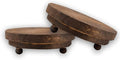 2 Pcs Wood Riser - 3.75' Display Stand for Farmhouse Decor, Tiered Tray Accessories, Round Rustic Pedestal for Home Decorations