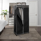 Simplify, Organizer, for Clothes and Accessories, Heavy Duty, Hanging Rod, Easy to Assemble in Black 36" Wide Portable Closet, 63"x36"19" (4062-BLACK)