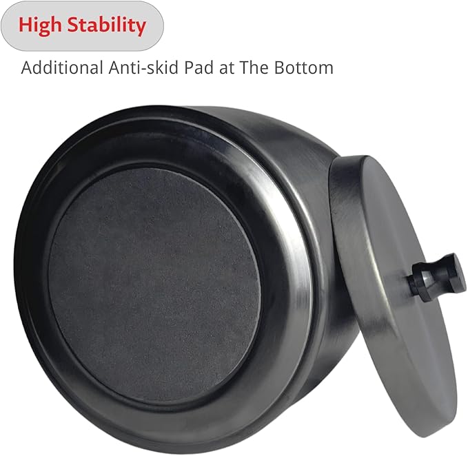 Ash Tray, Large Outdoor Ashtray with Lid, Ashtray for Outside Patio, Stainless Steel Windproof Smokeless Ash Tray for Balcony, Ashtrays for Smokers, Cigar, Home Office Decoration