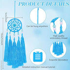 INFUNLY 24pcs DIY Small Dream Catcher Kits for Beginners Multicolored Dream Catcher Kit with Instruction Handmade Mini Dreamcatcher Making Kit for Bag Pendant Car Mirror Charm Bedroom Decor Craft Gift