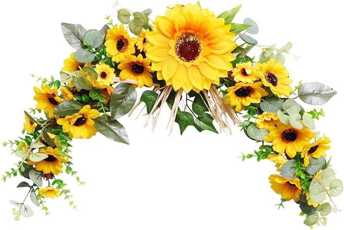 Generic Artificial Swag 23 Inch Wreath Garland for Outdoor Decoration?Garlands Front Door Wreath Home Decoration, Hanging Party Indoor Window Outdoor Lintel