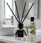 Reed Diffuser Set of 3 for Bathroom Air Fresheners, Oil Diffuser Sticks | Tuberose, Gardenia, Freesia Scent(1.7 fl oz Each Pack) Home Fragrance with 12 Stick Defusers | House Shelf Decor