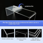 OVNTHYK Acrylic Risers 10 Pcs (2 Sets) – Large Display Risers, Clear Perfume Organizer Stands for Figures, Jewelry, Decorations, Cupcakes & Dessert Table Display
