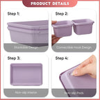 32 Pcs Desk Drawer Organizer Office Organization Tray Versatile Vanity Organizer with Nonslip Pads Makeup for Divider Drawer Storage Box Container for Kitchen Bedroom(Purple)