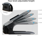 Shoe Slots Organizer, 12PCS Adjustable Double Layer Stack Shoe Rack, 50% Space-Saving Storage Rack Holder, Black