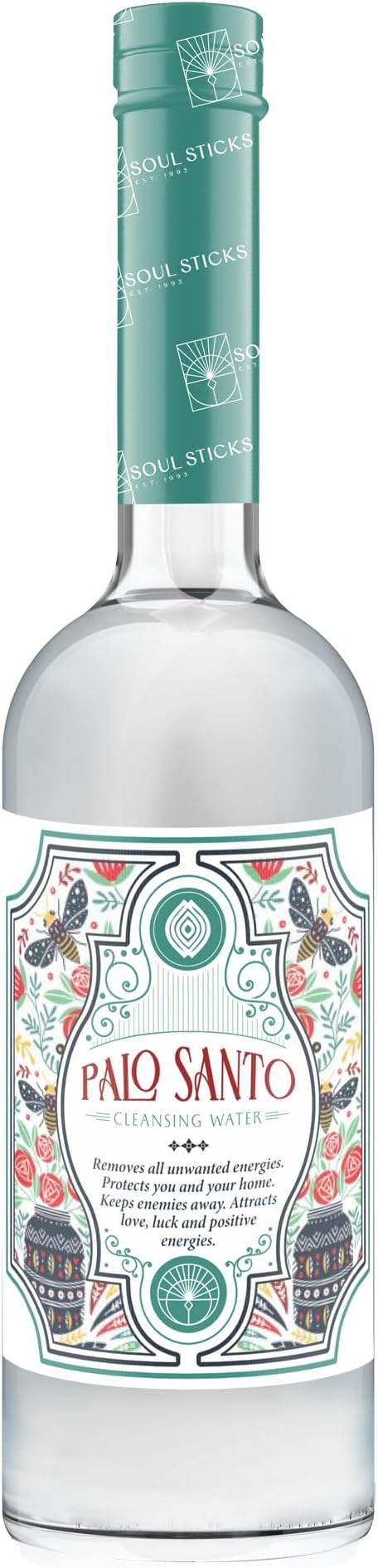 SOUL STICKS Cleansing Water 7.5 oz. Bottle for Clearing Negative Energy and Purifying Home Spiritual Florida Water (Palo Santo)