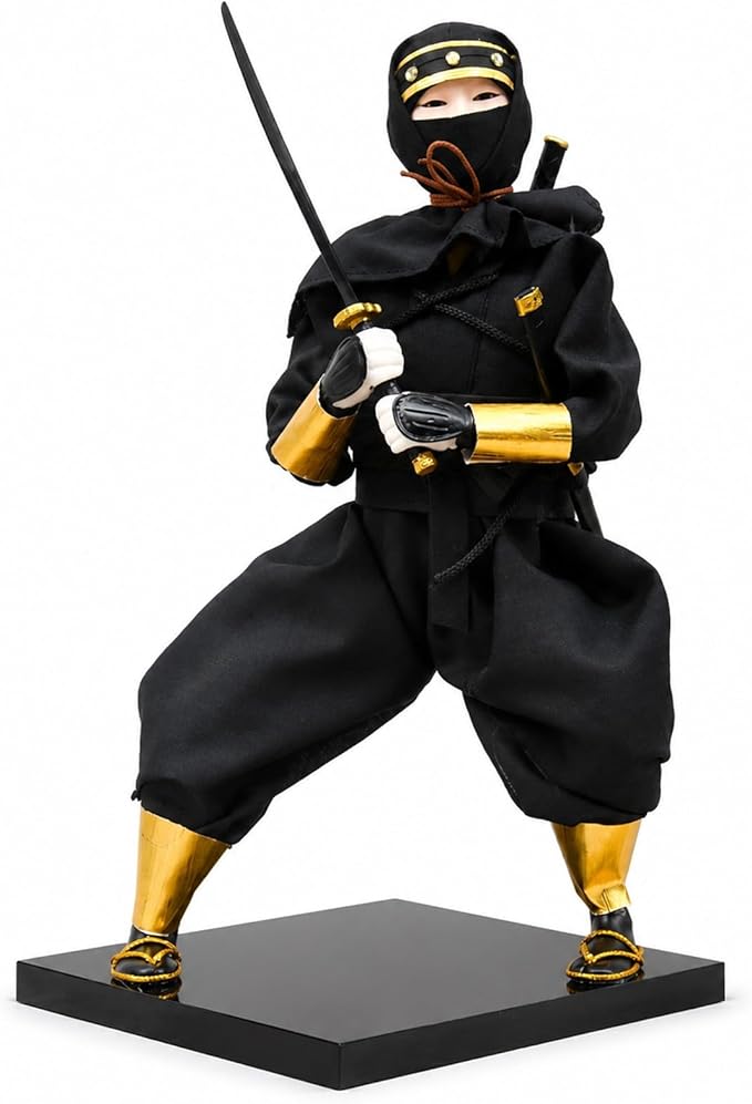 LUOZZY Japanese Figure Desktop Ornaments Japanese Samurai Warrior Statue Ornament Collectible Figurine Doll Home Desktop Decoration