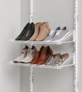 Rubbermaid Customizable Wall Mount Shoe Shelf, White, for Home/House/Closet/Laundry/Linen Organization