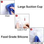4PCS Wreath Hanger, Suction Cup Hooks With Key Lock, Heavy Duty Shower Hook for Wall Door Glass Window Bathroom, Vacuum Plastic Hooks Hold up to 22 Lbs