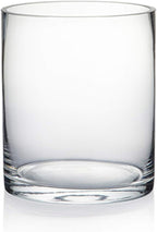 WGV Cylinder Vase, Diameter 5", Height 6", Clear Glass Floral Planter Container, Floating Candle Holder for Wedding Party Event Home Office Decor, 1 Piece