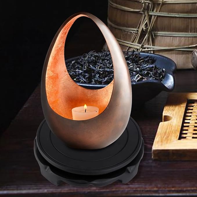 Wooden Display Stand Round Pedestal Base 5.11X5.11X1.57In Oriental Vase Sculpture Display Riser for Home Bedroom Living Room