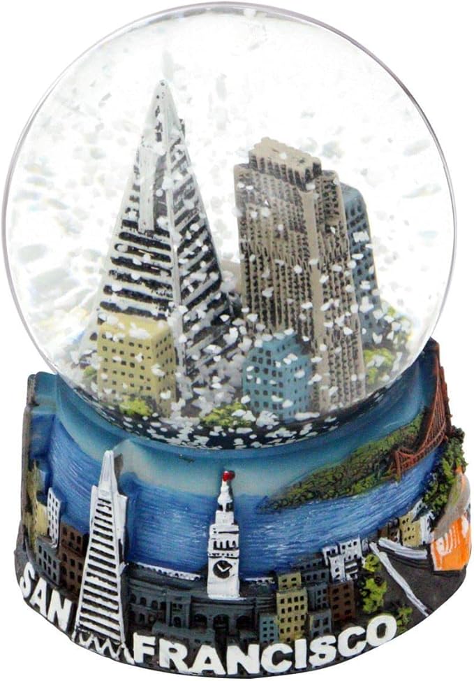 Mini San Francisco Snow Globe Landmarks and Skyline 2.5 Inches