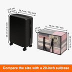 Vieshful 7 Pack Clear Comforter Storage Bag, 40L Clothes Storage Bag with Zipper Closet Organizer, Plastic Storage Containers Moving bags for Comforter, Blanket, Bedding, Duvet, Toys