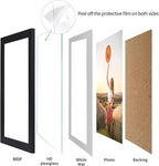 Lyeasw 5x7 Picture Frame Black Set of 15, Display Pictures 6x8 without Mat or 5x7 with Mat, Multi Photo Frames for Wall or Tabletop