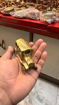 Vintage Style Brass Classic Car Model, Decorative Collectible, Gold Metallic Finish
