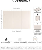 Fluxynara Large Bulletin Board, 70.8" x 47.2" Cork Board Alternative with 48 Safe Removable Adhesive Tabs, Foldable Felt Pin Board for Home Office, Classroom, Bedroom,Entryway for Walls—Oatmeal