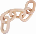 HMASYO Wood Chain Link Decor, 5-Link Wooden Decorative Chain Home Decor Accents, Coffee Table Decor, Shelf Decor Aesthetic, Bookshelf Table Decorative Objects for Living Room, Housewarming Gifts