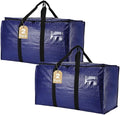 Cryster 2-pack Clear Moving Bags – Heavy Duty Storage Totes with Reinforced Handles & Double Zippers, Extra Large for Packing, Organizing, and Moving ，Carry in 2 ways