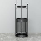 Commercial Metal Umbrella Stand Holder Indoor Large-Capacity Umbrella Stand Racks with Removable Drip Tray Entrance Umbrellas Organizer Freestanding Umbrella Basket for Home Office Entryway.(Black)