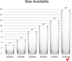 WGVI Quality Thick Weighted Clear Cylinder Glass Vases, 3" W x 16" H, Skinny Bud Tall Vase Floral Bouquet Flower Arrangements Wedding Centerpieces Container Candle Holders Home Decor, 1 Piece