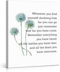 Motivational Quotes Wall Art Decor, Inspirational Graduation Decor Gift, Positive Canvas Posters Painting Artwork for Office Classroom Bedroom Home Decorations (11.5 X 15 Inches, Framed)