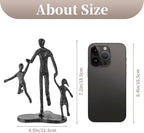 Sziqiqi Dad Birthday Gifts for Father - Dad Daughter Son Iron Statue Father Childs Love Sculpture Decoration for Fathers Day Wedding Christmas Figurine Memorial Gifts for Son Husband