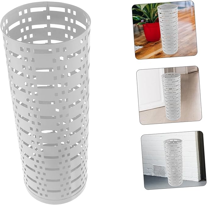 Ciieeo Vertical Umbrella Stand for Entryway Iron Storage Bucket with Base Stylish Design for Home Office Classroom Use