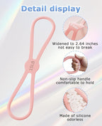3 PCS Figure 8 Resistance Bands for Women, 15 Lbs & 25 Lbs & 35 Lbs Keep Resistance Band for Arm with Non-Slip Handles
