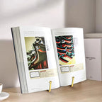 Kruodop 10 Inch Plate Stands for Display, 3 Pack Plate Holder Display Stand, Gold Metal Frame Easel Holder Stand for Pictures,Book, Photo, Decorative Plate-Gold