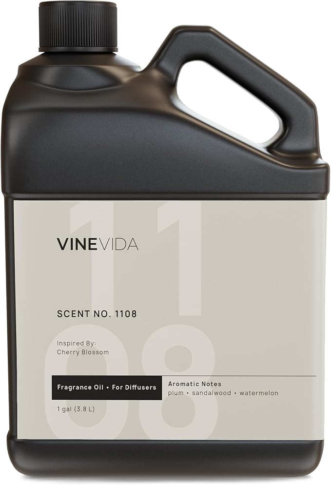 VINEVIDA [128 Fl Oz] Scent NO. 1108 Fragrance Oil for Cold Air Diffusers, Aromatic Notes of Plum Sandalwood Watermelon, Essential Oils for Diffuser Oil Refill & Air Freshener Room Spray