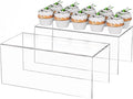 Sezanrpt Acrylic Shelf Riser 12x5.5x5 pack of 2, Countertop Acrylic Display Storage Organizer for Funko Pop Figure, Cosmetics, Bags, Shoes, Toys, Collectibles, 12x5.5x5 Inch