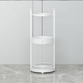 Commercial Metal Umbrella Stand Holder Indoor Large-Capacity Umbrella Stand Racks with Removable Drip Tray Entrance Umbrellas Organizer Freestanding Umbrella Basket for Home Office Entryway.(White)