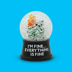 Funny Novelty Snow Globe – Quirky Mini Desk Gift for Office, Home, or Holiday – Unique Collectible Gag Gift for Friends and Coworkers - Dumpster Fire