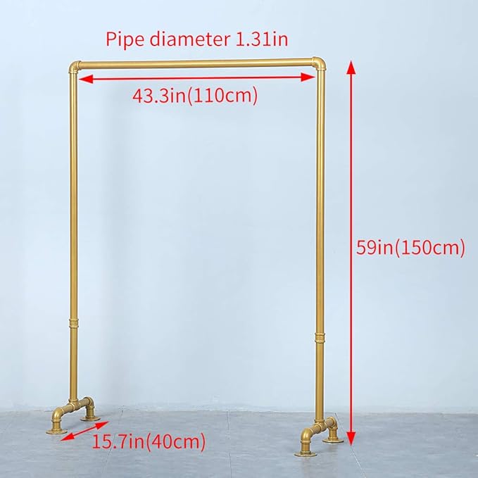 Industrial Pipe Clothing Rack 59in,Clothes Racks for Hanging Clothes,Heavy Duty Display Garment Rack