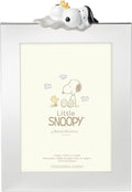 Reed And Barton Home Decor, Little Snoopy Frame 5X7-Inch, Metal Material, Spot Clean, Holds 1 5X7 Picture, Picture Frames, Kids Room Decor, Playroom Tabletop Decoration, Snoopy Design(Silver, 1 Piece)