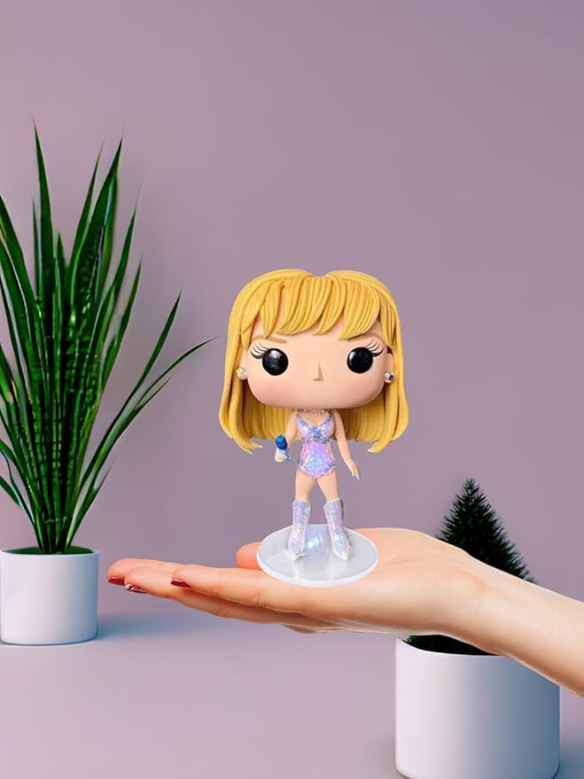 Cute Singer Star Doll Epoxy Resin Fashion Doll Singing Modeling, Charms Cartoon Style,The Best Gift for Music Fans and Friends (#2)