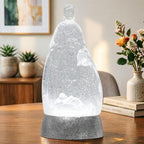 Nativity Snow Globe Holy Family Lighted Snowglobe Lantern with 6H Timer, Battery Operated Nativity Water Globe, White Nativity Scene Religious Decor Gift for Prayer Room, Church, Tabletop, Home Décor