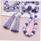 PRETYZOOM Contemporary Tassel Decor Pendant Beaded Tassel for Home Wooden Beads String Hanging Decor Ornament