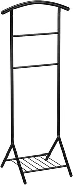 Kings Brand Furniture - Amos Black Metal Wardrobe Suit Valet Stand Organizer, Clothes Rack, Contour Hanger, Trouser Shoe Rack
