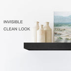 QEEIG Floating Shelf for Wall Bathroom Shelves Bedroom Kitchen Living Room Farmhouse Small Book Shelf 16 inch Set of 1, Black (015-B1)