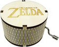 Youtang Zelda:Song of Storms from Ocarina of Time Wood Music Box, Round Antique Engraved Handcrank Wooden Musical Boxes Gifts for Lover, Boyfriend, Girlfriend, Husband, Wife(White)