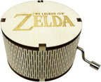 Youtang Zelda:Song of Storms from Ocarina of Time Wood Music Box, Round Antique Engraved Handcrank Wooden Musical Boxes Gifts for Lover, Boyfriend, Girlfriend, Husband, Wife(White)