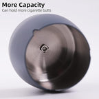 Ashtray with Lid for Cigarette, Stainless Steel Smokeless Odorless Windproof Ashtrays for Home Office Tabletop Outside Patio Outdoor Balcony(3.54''x2.8''x3.38'')