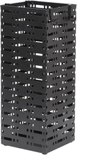 Tefola Metal Umbrella Stand ,Metal Umbrella Holder with 4 Hooks,Square Mesh Umbrella Holder for Home, Entryway, Office, Hotel & Supermarket(Black, 16.5 x 6.5 x 6.5Inch)