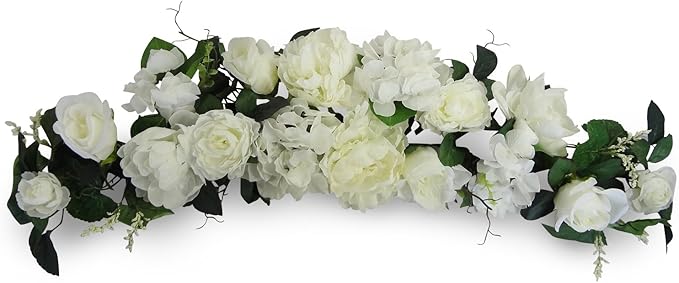 32" Rose Peony Hydrangea Swags for Wedding Party Home Garden, Wedding Arch Garden Wall Decoration, Weddings, Cream