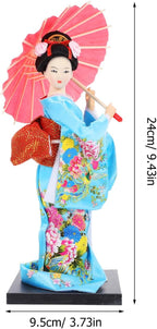Amosfun Japanese Kimono Doll 9.44 Inch Geisha Figurine Traditional Maiko Decorative Collectible for Home and Restaurant Display