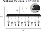 StorageWorks Hat Rack, Closet Organizer and Storage for Baseball Caps,Set of 2 with 10 Adjustable Stainless Steel Clips, Fits All Caps, Black